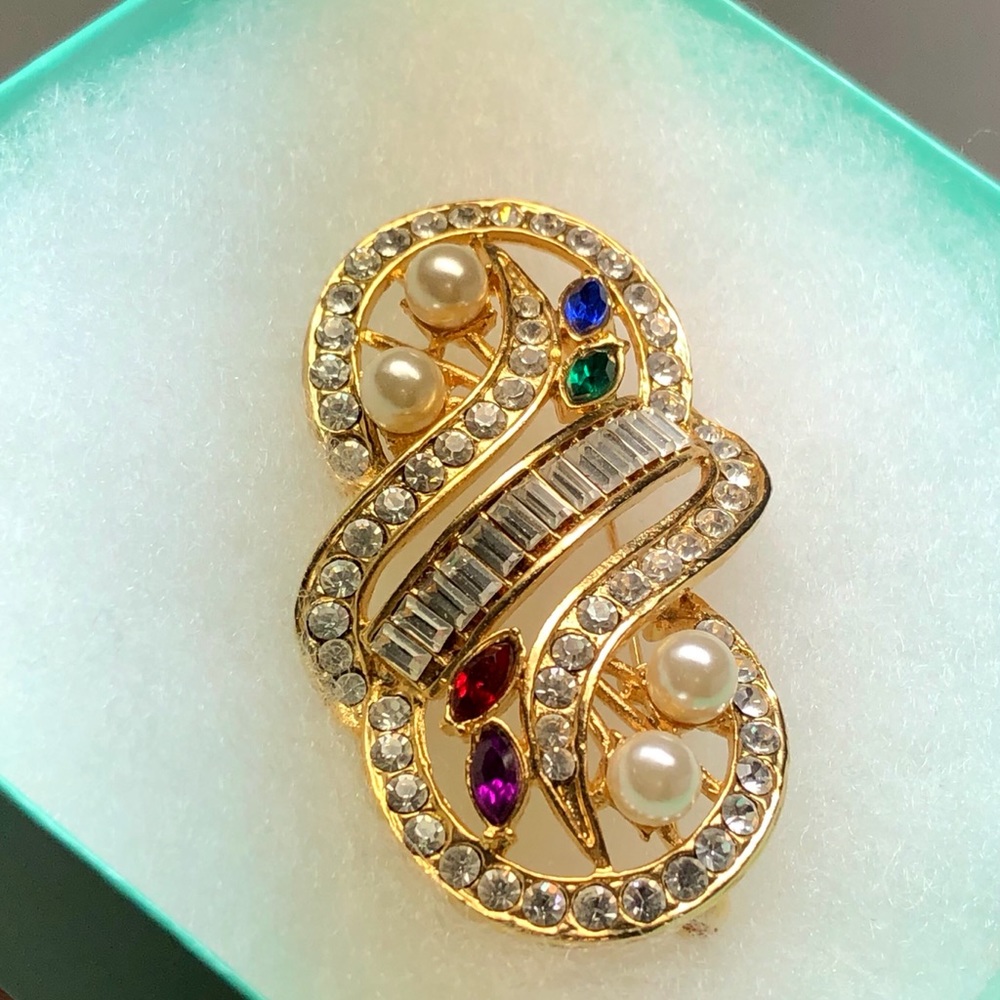 Vintage Birthstones Mother's Brooch